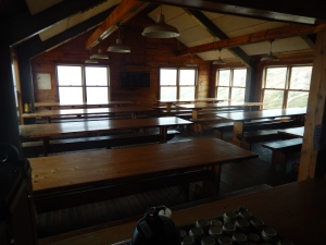 Dining room in Lake of the Clouds Hut